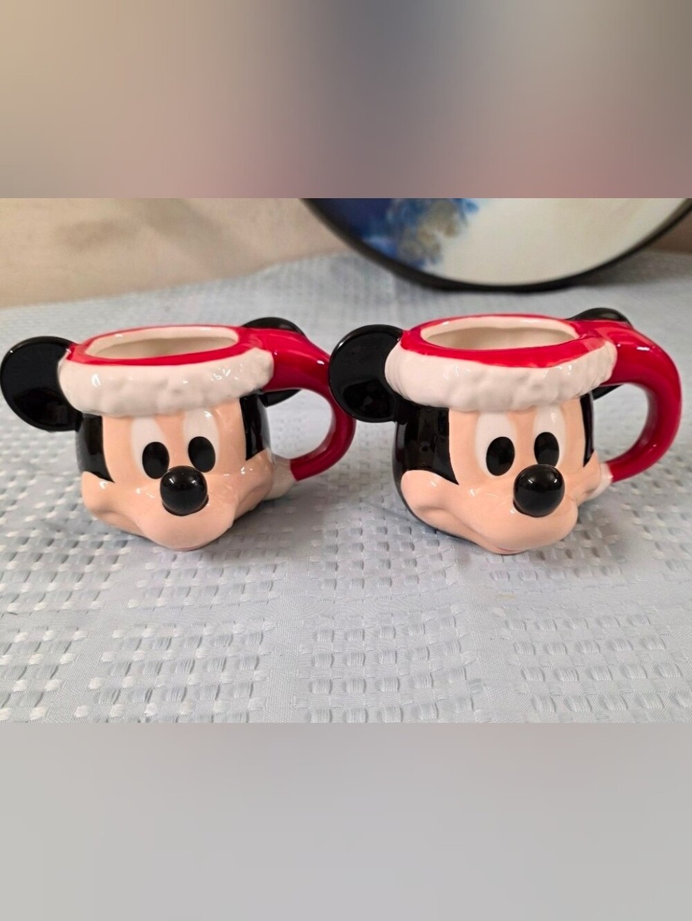 Set of 2 RARE Disney Parks Disney Holiday Christmas Mugs Mickey Mouse Mug